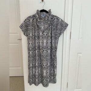 Never A Wallflower black and white print dress